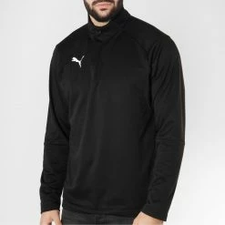 Puma Soldes 2022 6 Coupon 🎁 Veste Col Zippé Liga Training 655606 Noir de Puma 🤩
