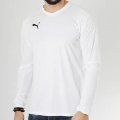 Puma Soldes 2022 8 Top 10 🌟 Tee 👕 Shirt Manches Longues Liga Jersey Core 703621 Blanc de Puma 🔥