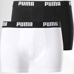 Puma Soldes 2022 18 Nouveau 😍 Lot De 2 Boxers 521015001 Noir Blanc de Puma 🎁