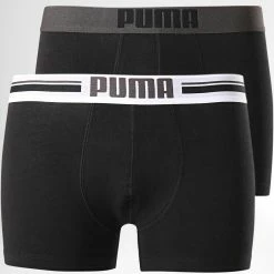 Puma Soldes 2022 22 Tout neuf 🔥 Lot De 2 Boxers 651003001 Noir Blanc Gris Anthracite de Puma 🎉