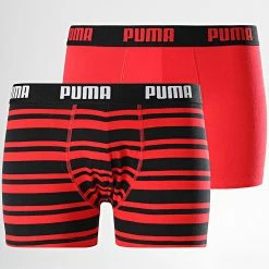 Meilleure vente 🎉 Lot De 2 Boxers 601015001 Rouge Noir de Puma 😀