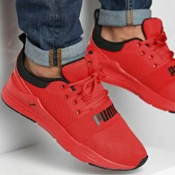De gros 🌟 Baskets Wired Run 373015 High Risk Red Puma Black 😀