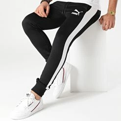 Sortie 💯 Pantalon Jogging A Bandes Iconic T7 530098 Noir Blanc de Puma ❤️ -Puma Soldes 2022 puma 244659 530098 01 20201218T140732 03