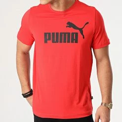 Nouveau ⌛ Tee 👕 Shirt Essential Logo Rouge de Puma 😍 -Puma Soldes 2022 puma 244711 586666 11 20201221T120529 03
