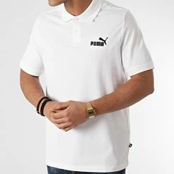 Top 10 🔥 Polo Manches Courtes Essential Logo Pique 586674 Ecru de Puma 🎉 -Puma Soldes 2022 puma 247173 586674 02 20210119T144409 03