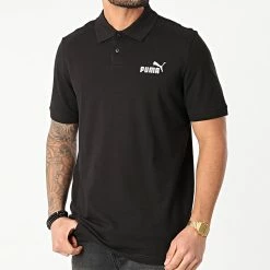 Promo 🌟 Polo Manches Courtes Essential 586674 Noir de Puma ⭐ -Puma Soldes 2022 puma 247404 586674 01 20210121T164427 03