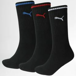 Tout neuf 😍 Lot De 3 Paires De Chaussettes Regular Crew 100000946 Noir de Puma 😉