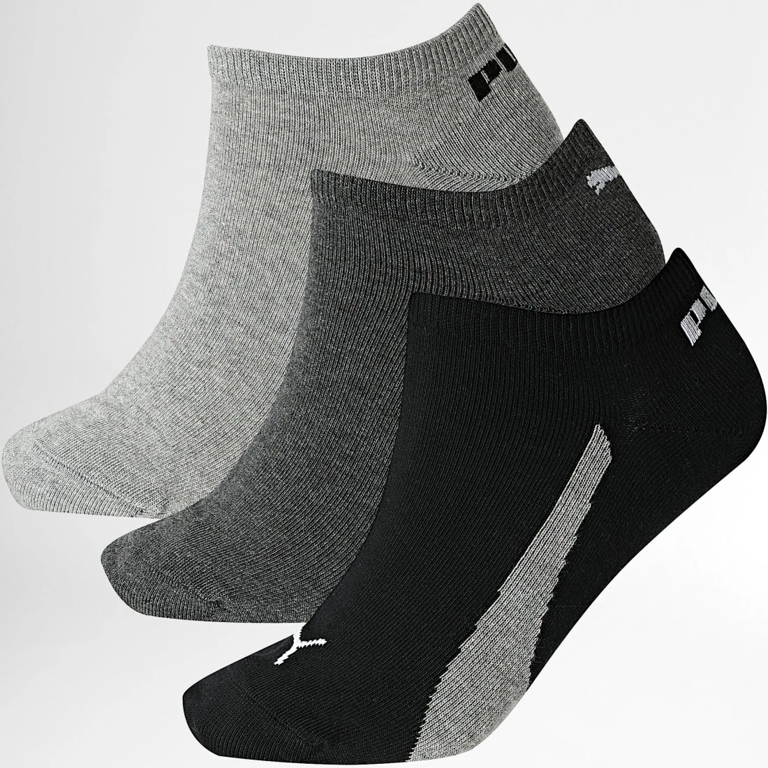 Sortie ⭐ Lot De 3 Paires De Chaussettes 👟 Sneaker 100000956 Noir Gris Chiné de Puma 🎉 3 Sortie ⭐ Lot De 3 Paires De Chaussettes 👟 Sneaker 100000956 Noir Gris Chiné de Puma 🎉