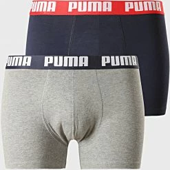 De gros ⌛ Lot De 2 Boxers Everyday 521015001 Bleu Marine Gris Chiné de Puma 🛒