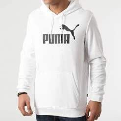 De gros 🌟 Sweat Capuche Essential Big Logo 586688 Ecru de Puma 🎉