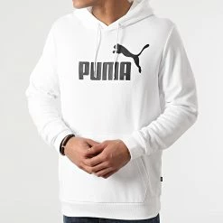 De gros 🌟 Sweat Capuche Essential Big Logo 586688 Ecru de Puma 🎉 -Puma Soldes 2022 puma 251245 586688 02 20210210T163607 03