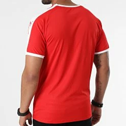 Budget 😍 Tee 👕 Shirt De Sport Liga Jersey Striped 703424 Rouge Blanc de Puma ✨ -Puma Soldes 2022 puma 266886 703424 01 20210601T160919 04