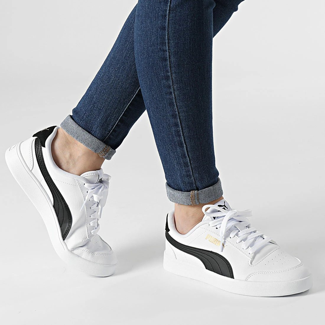 Promo 🔔 Baskets Femme 375688 Puma White Puma Black Gold 😀 5 Promo 🔔 Baskets Femme 375688 Puma White Puma Black Gold 😀 – Image 3
