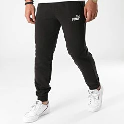 Vente flash 👏 Pantalon Jogging Essentials Logo 586716 Noir de Puma 😀