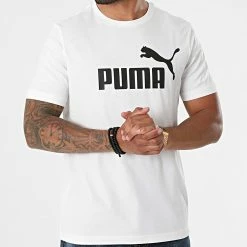 Sortie 🧨 Tee 👕 Shirt Essential Logo Blanc de Puma 👍 -Puma Soldes 2022 puma 268455 586666 02 20210603T114728 03
