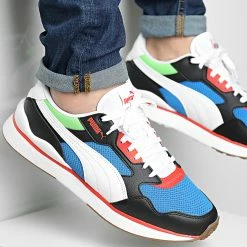 Remise ❤️ Baskets R78 374895 Black Puma White Future Blue ✨