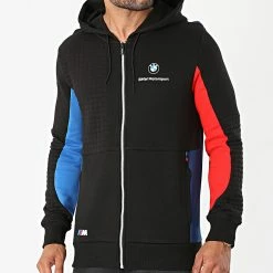 Meilleure affaire 😀 Sweat Zippé Capuche BMW Motorsport 531187 Noir Rouge Bleu de Puma 👏