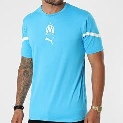 Promo ✔️ Tee 👕 Shirt De Sport OM 759533 Bleu Clair de Puma 🤩