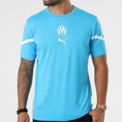 Promo ✔️ Tee 👕 Shirt De Sport OM 759533 Bleu Clair de Puma 🤩 -Puma Soldes 2022 puma 273202 759533 22 20210715T162811 03