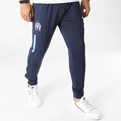 Budget 😉 Pantalon Jogging OM Prematch 764865 Bleu Marine de Puma 🎉