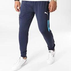 Budget 😉 Pantalon Jogging OM Prematch 764865 Bleu Marine de Puma 🎉 -Puma Soldes 2022 puma 273369 764865 02 20210716T161527 03
