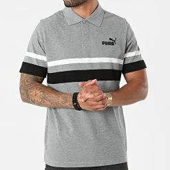 Remise 👍 Polo Manches Courtes 586753 Gris Chiné de Puma ⭐ -Puma Soldes 2022 puma 273730 586753 03 20210716T144420 03