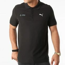 Tout neuf ✨ Polo Manches Courtes AMG Mercedes Noir de Puma 🔥 -Puma Soldes 2022 puma 274117 532424 01 20210716T150302 03