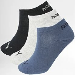 De gros 🧨 Lot De 3 Paires De Chaussettes 261080001 Bleu Marine Gris Chiné de Puma 🧨
