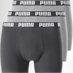 Remise 😀 Lot De 3 Boxers Everyday Gris Chiné de Puma 😀