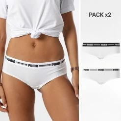 Remise 🎉 Lot De 2 Strings Femme 603053001 Blanc de Puma ✔️