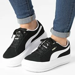Coupon ⌛ Baskets Femme Suede Mayu 380686 Puma Black Puma White 👏