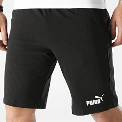 Meilleur prix 🌟 Short Jogging Essential Jersey 586706 Noir de Puma ✨