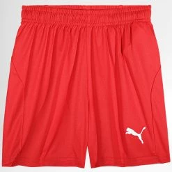 Meilleur prix 🔔 Short Jogging Enfant 703437 Rouge de Puma ❤️