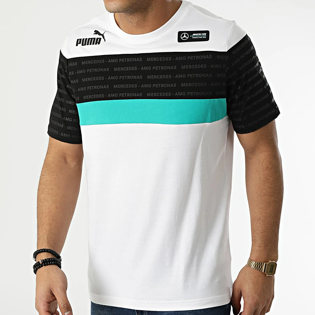 Bon marché 👏 Tee 👕 Shirt Mercedes AMG Petronas 533506 Blanc Noir de Puma 🔥 3 Bon marché 👏 Tee 👕 Shirt Mercedes AMG Petronas 533506 Blanc Noir de Puma 🔥