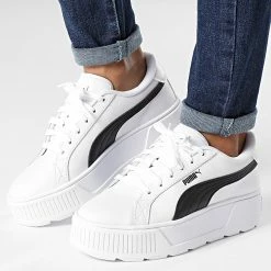 Budget 😍 Baskets Femme Karmen Low 384615 Puma White Puma Black ❤️