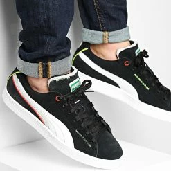 Meilleure vente 💯 Baskets Suede Displaced 382875 Puma Black Puma White Harbour Mist 🎁