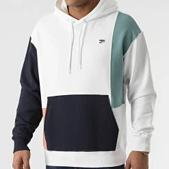 Meilleure affaire 👍 Sweat Capuche Downtown Colorblock Blanc de Puma ❤️