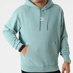 Tout neuf ❤️ Sweat Capuche Classics Relaxed Vert de Puma 💯 -Puma Soldes 2022 puma 297882 535055 50 20220117T122241 03