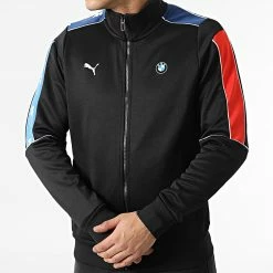 Grosses soldes 😍 Veste Zippée BMW Motorsport 533346 Noir Bleu Rouge de Puma ⭐
