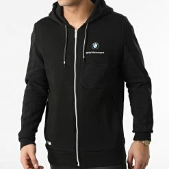 Meilleur prix 🌟 Sweat Zippé Capuche BMW Motorsport 533370 Noir de Puma 💯