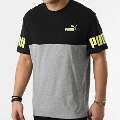 Budget 🤩 Tee 👕 Shirt 847389 Gris Chiné Noir de Puma 🌟