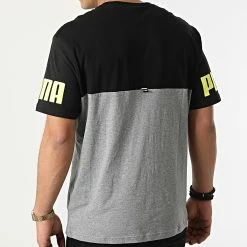 Budget 🤩 Tee 👕 Shirt 847389 Gris Chiné Noir de Puma 🌟 -Puma Soldes 2022 puma 298154 847389 03 20220117T140257 04