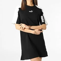 Budget 👍 Robe Tee 👕 Shirt Femme Power Noir Blanc de Puma 👍