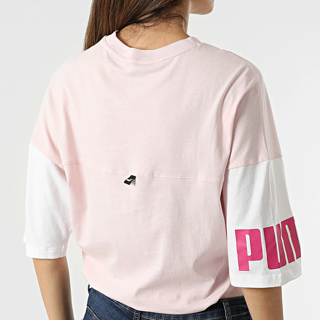 Grosses soldes 👍 Tee 👚 Shirt Femme Power Colourblock Rose de Puma ❤️ 6 Grosses soldes 👍 Tee 👚 Shirt Femme Power Colourblock Rose de Puma ❤️ – Image 4