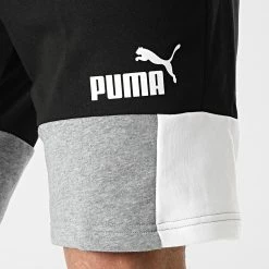 Meilleur prix 👍 Short Jogging 847429 Noir Gris Chiné de Puma ⭐ -Puma Soldes 2022 puma 298165 847429 01 20220117T112526 03