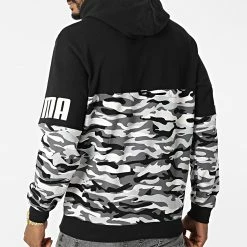 Nouveau 🥰 Sweat Capuche Camouflage 848872 Noir Gris Blanc de Puma 😀 -Puma Soldes 2022 puma 298785 848872 01 20220119T145234 04