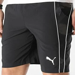 Grosses soldes 😍 Short Jogging Woven Noir de Puma 😀