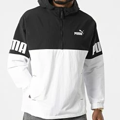 Remise 🛒 Coupe-Vent Capuche 847475 Blanc Noir de Puma 😍 -Puma Soldes 2022 puma 299109 847475 01 20220119T150333 03