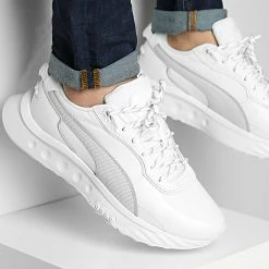 Nouveau 🌟 Baskets Wild Rider Grip LS 384406 Puma White Gray Violet ✔️