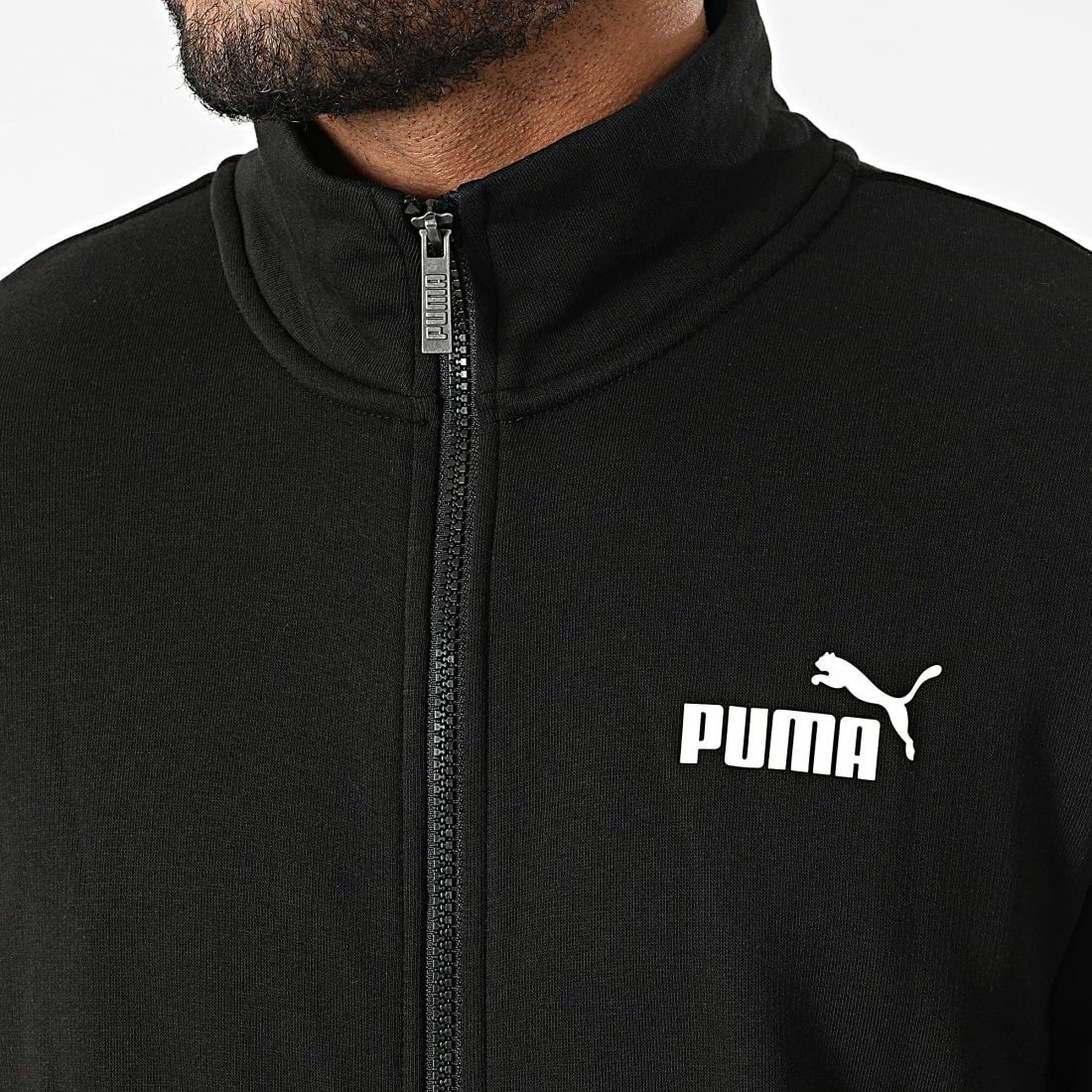 Nouveau 🎉 Veste Zippée Essential Track 586696 Noir de Puma 👍 4 Nouveau 🎉 Veste Zippée Essential Track 586696 Noir de Puma 👍 – Image 2